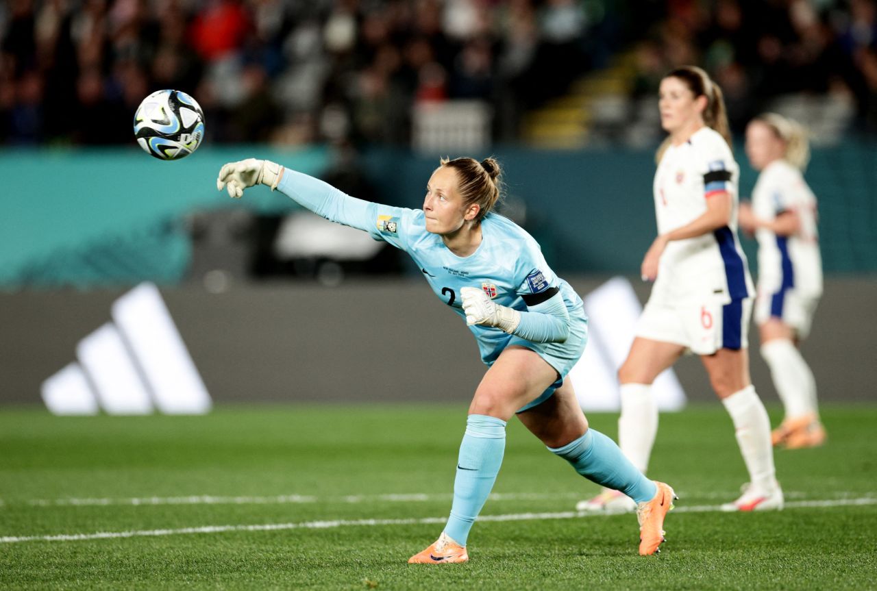 Norway's Aurora Mikalsen in action during the opening match of the 2023 FIFA Women's World Cup on July 20.