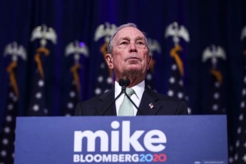 Newly announced Democratic presidential candidate, former New York Mayor Michael Bloomberg speaks during a press conference to discuss his presidential run on November 25 in Norfolk, Virginia. 