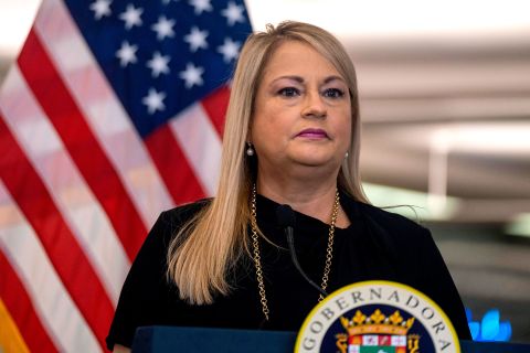 Puerto Rico Governor Wanda Vazquez Garced speaks during a press conference on June 30 in San Juan, Puerto Rico.