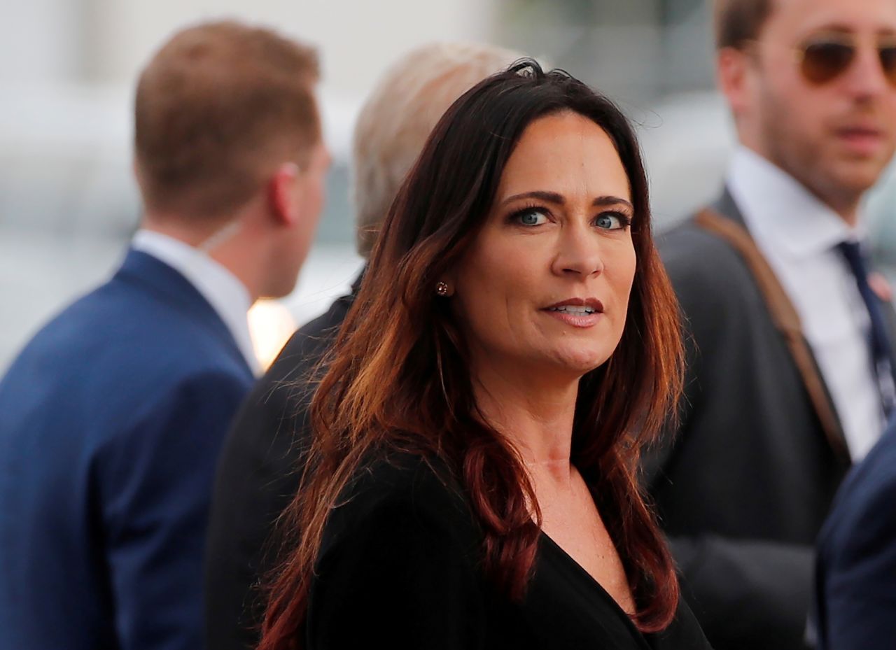 Stephanie Grisham, former White House press secretary, arrives for a campaign rally in Orlando, Florida, on June 18, 2019.