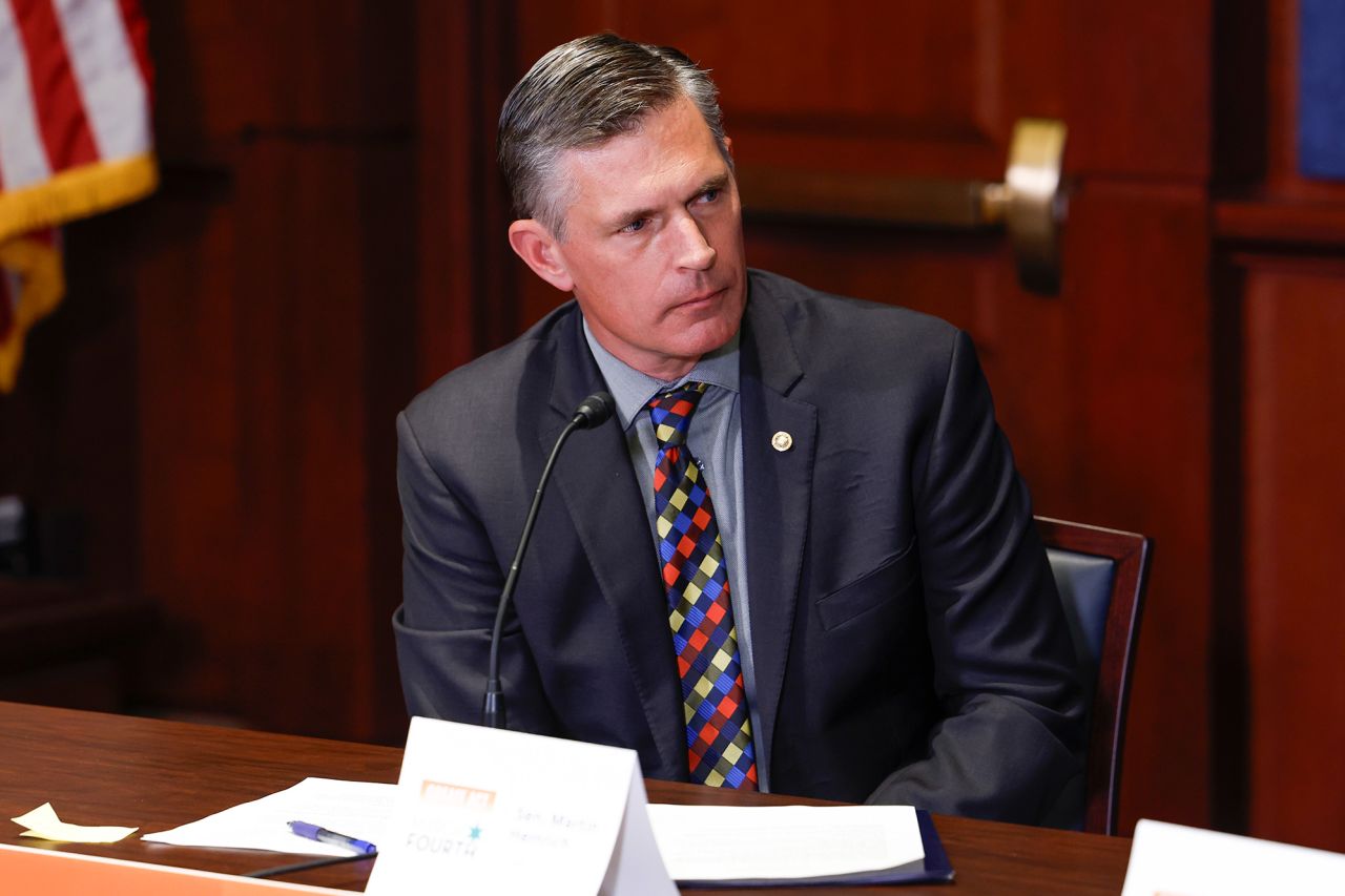 Sen. Martin Heinrich attends a roundtable on January 24, in Washington, DC. 