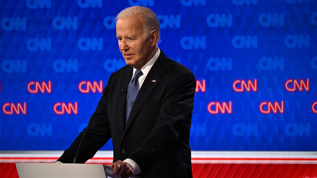 President Joe Biden during the CNN Presidential Debate on June 27 in Atlanta.