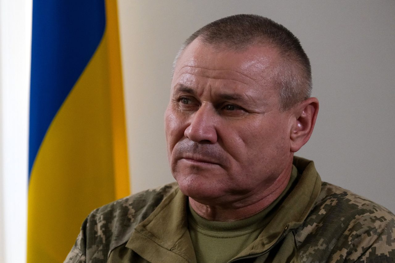 Gen. Oleksandr Tarnavsky speaks during an interview with CNN on September 22. 