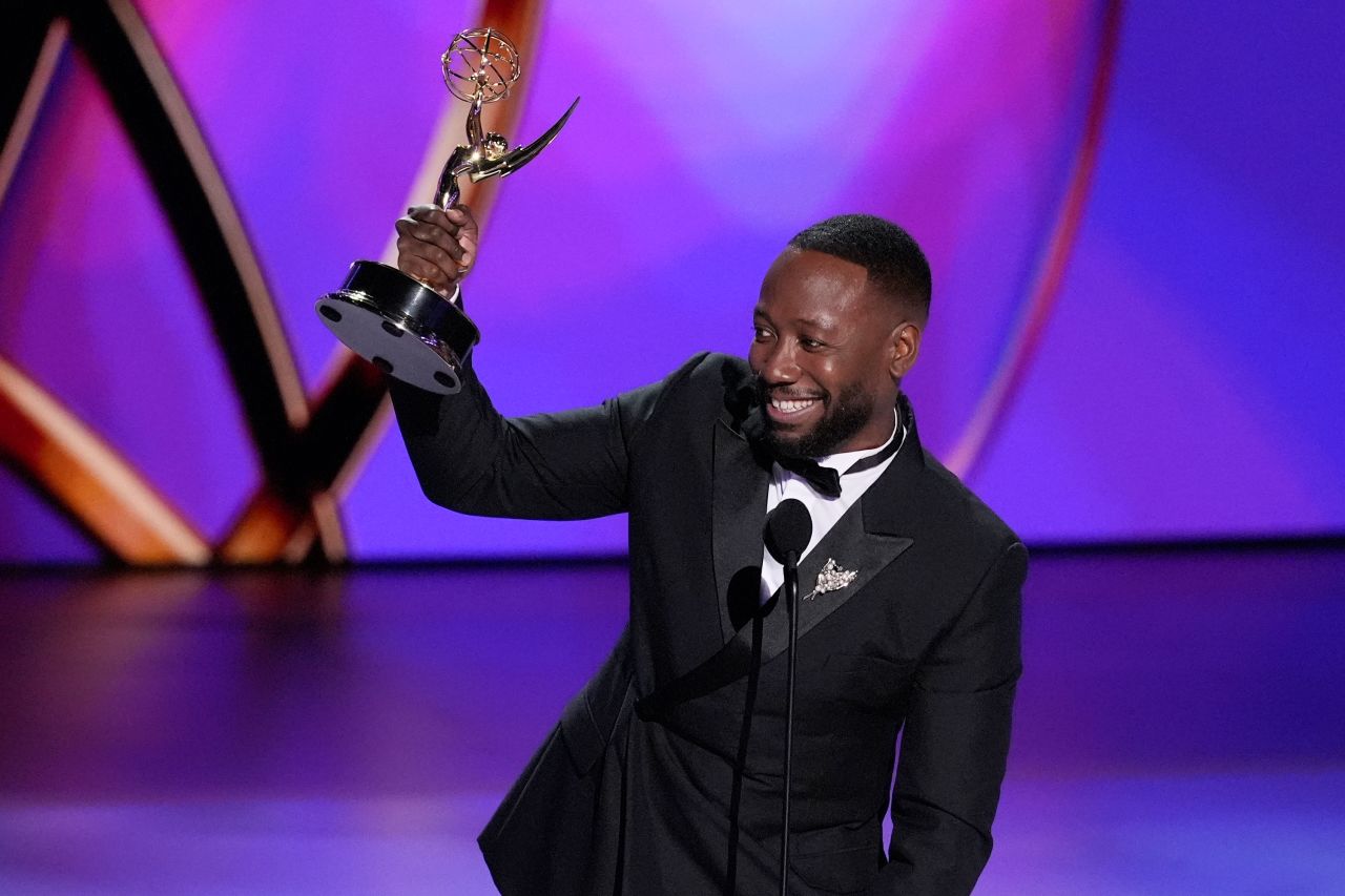 Lamorne Morris accepts the award for for outstanding supporting actor in a limited anthology series or TV movie. 