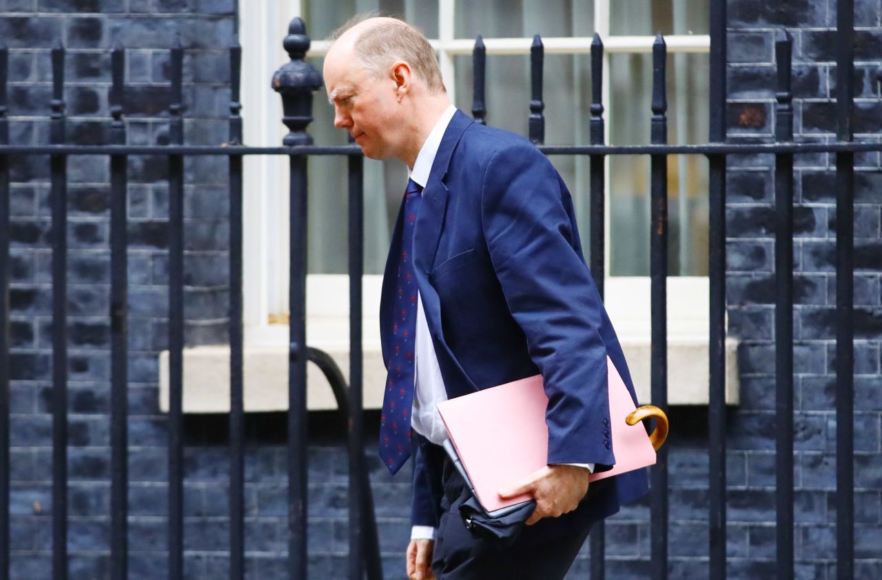 Chief Medical Officer Chris Whitty leaves 10 Downing Street, in London, England, on January 4. 