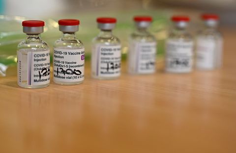 Vials of the Oxford-AstraZeneca Covid-19 vaccine 