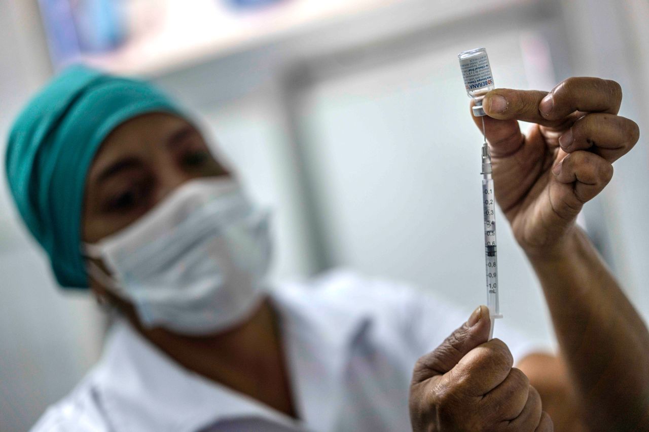 A nurse prepares a dose of the Soberana-02 Covid-19 vaccine in Havana, Cuba, on March 24. 