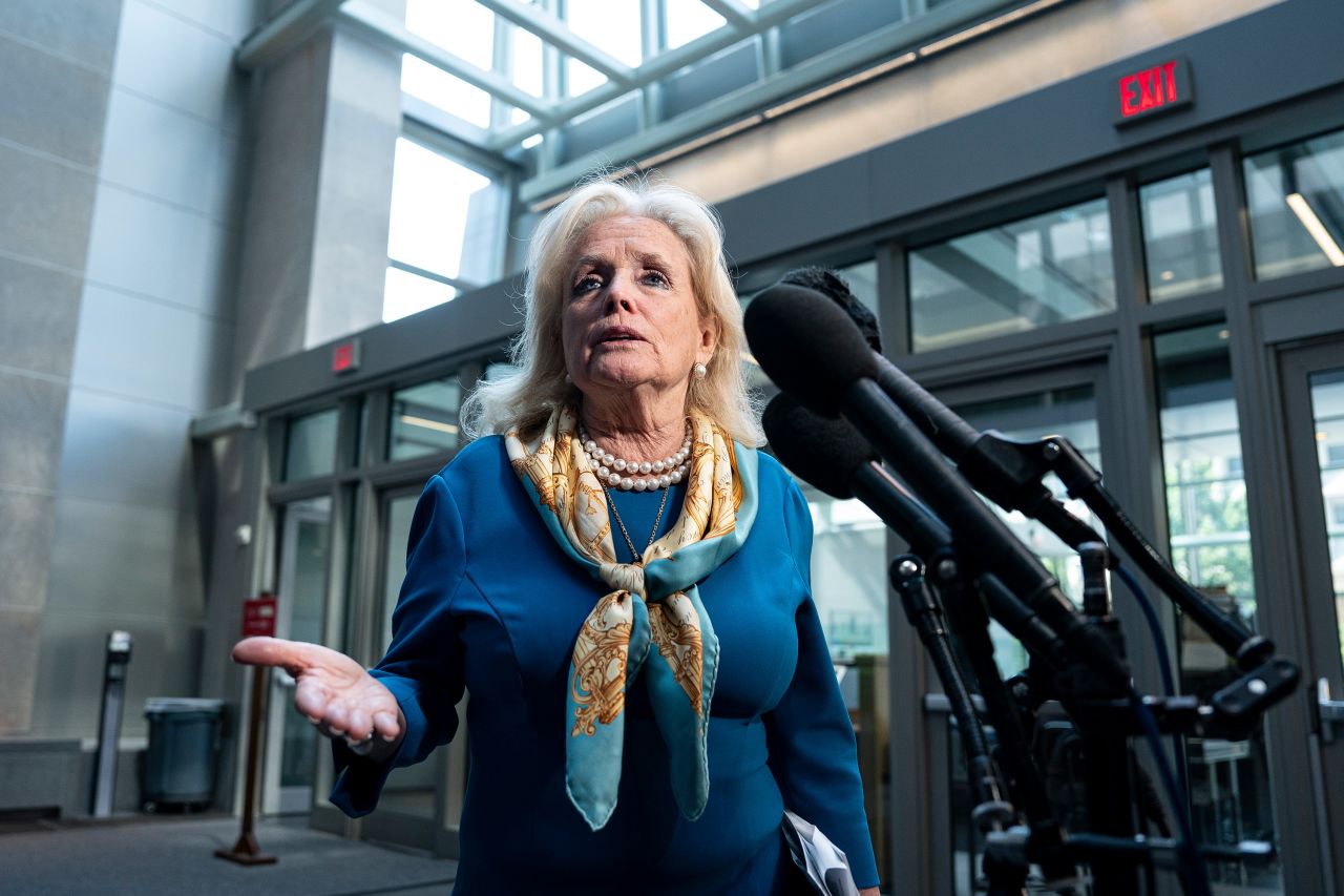 Rep. Debbie Dingell speaks to reporters on June 11, in Washington, DC. 