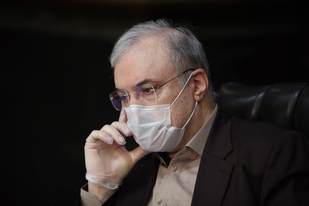 Iran's Health Minister Saeed Namaki attends a cabinet meeting in Tehran, on March 25.?