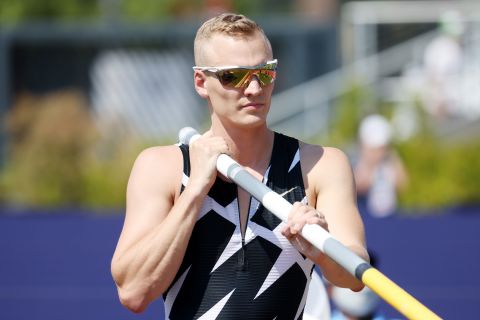 Sam Kendricks is seen during the US Olympic Track and Field Team Trials on June 21 in Eugene, Oregon.