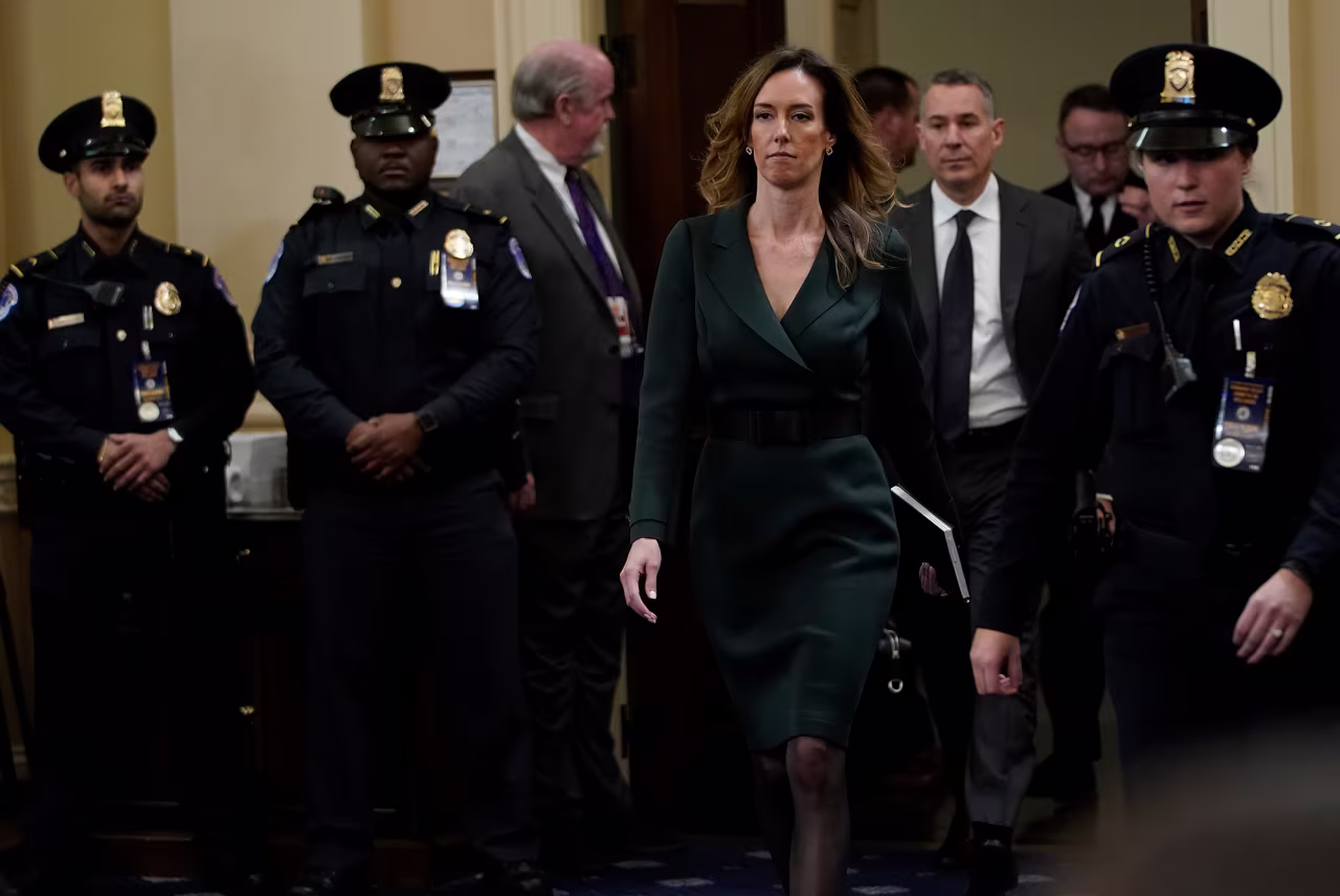 Jennifer Williams, adviser to Vice President Mike Pence for European and Russian affairs, returns to testify before the House Intelligence Committee on November 19. 