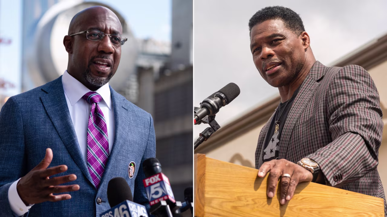 Raphael Warnock and Herschel Walker.