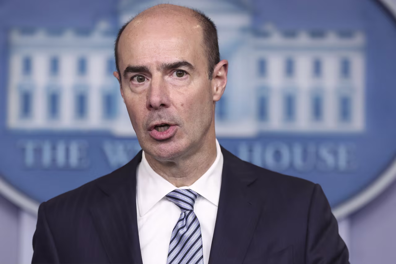 Eugene Scalia, U.S. secretary of labor, speaks during a Coronavirus Task Force press briefing at the White House in Washington, on April 9.