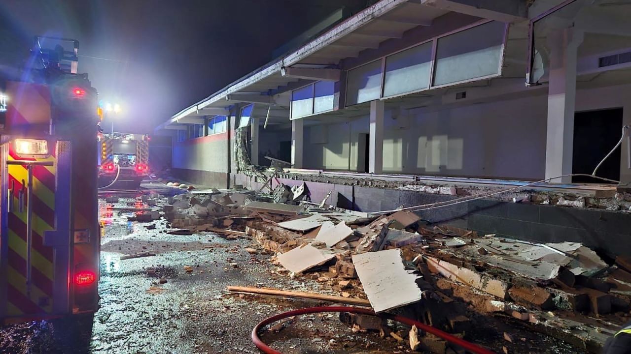 A view shows an industrial warehouse damaged by a Russian drone strike in Lviv, Ukraine, on September 19. P