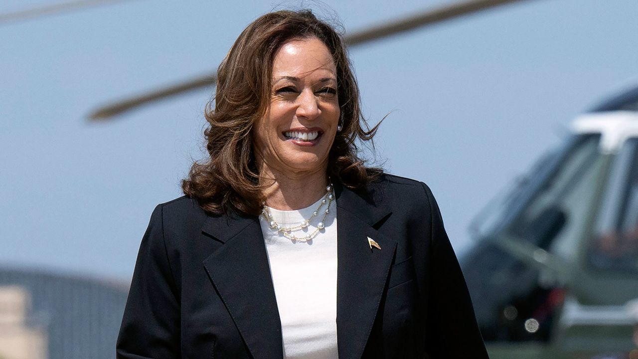  Vice President Kamala Harris boards Air Force Two at Joint Base Andrews, in Maryland, Wednesday, August 28.