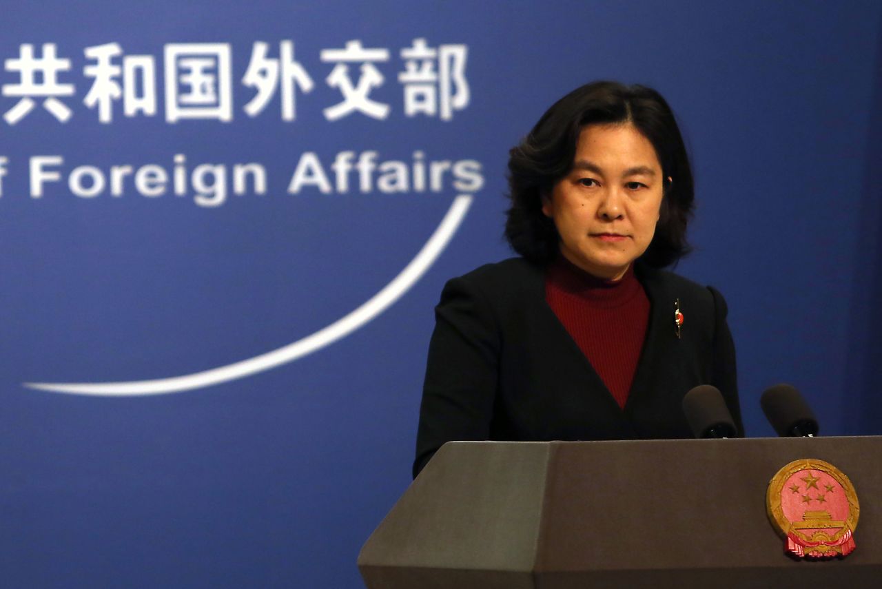 China's foreign ministry spokeswoman Hua Chunying holds a press conference in Beijing in December 2020.