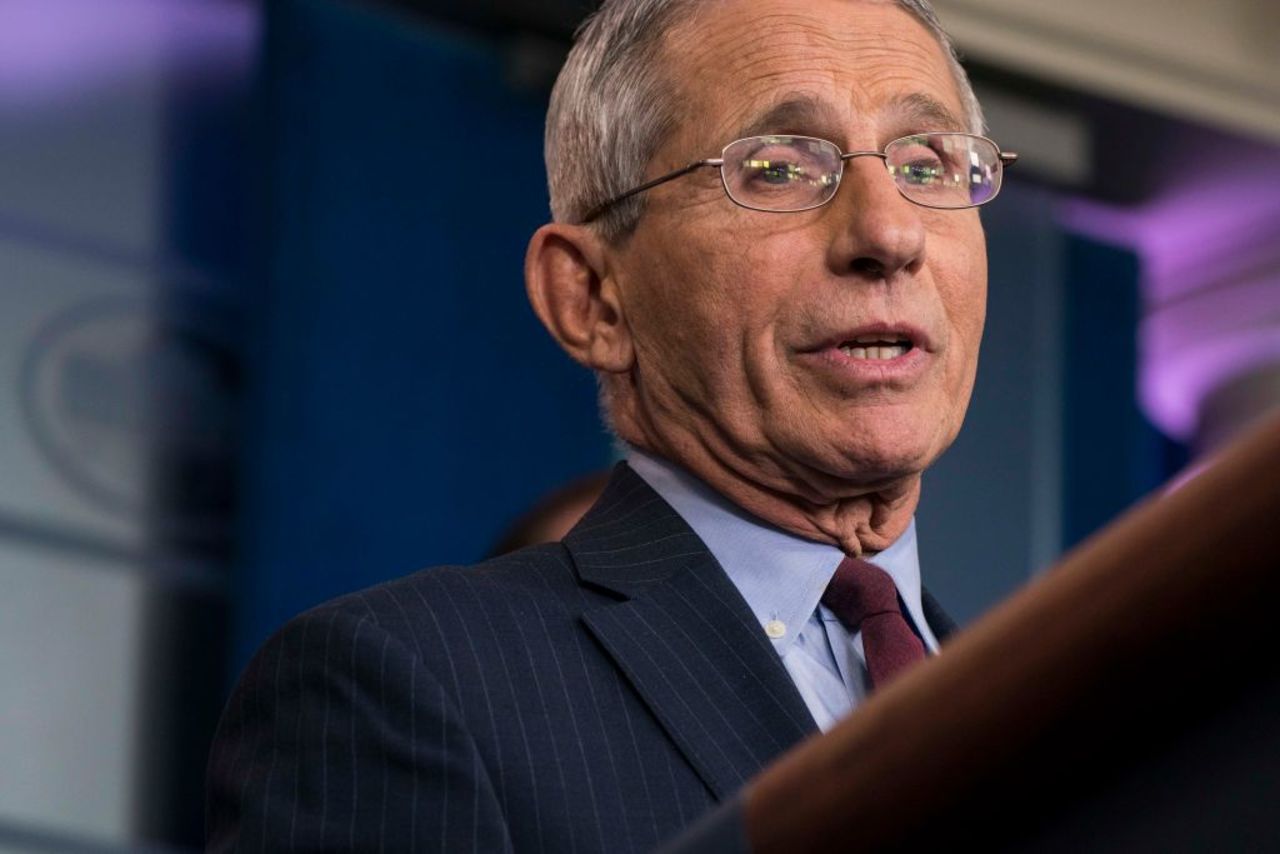 Anthony Fauci in the White House Briefing Room on January 31 in Washington, DC.