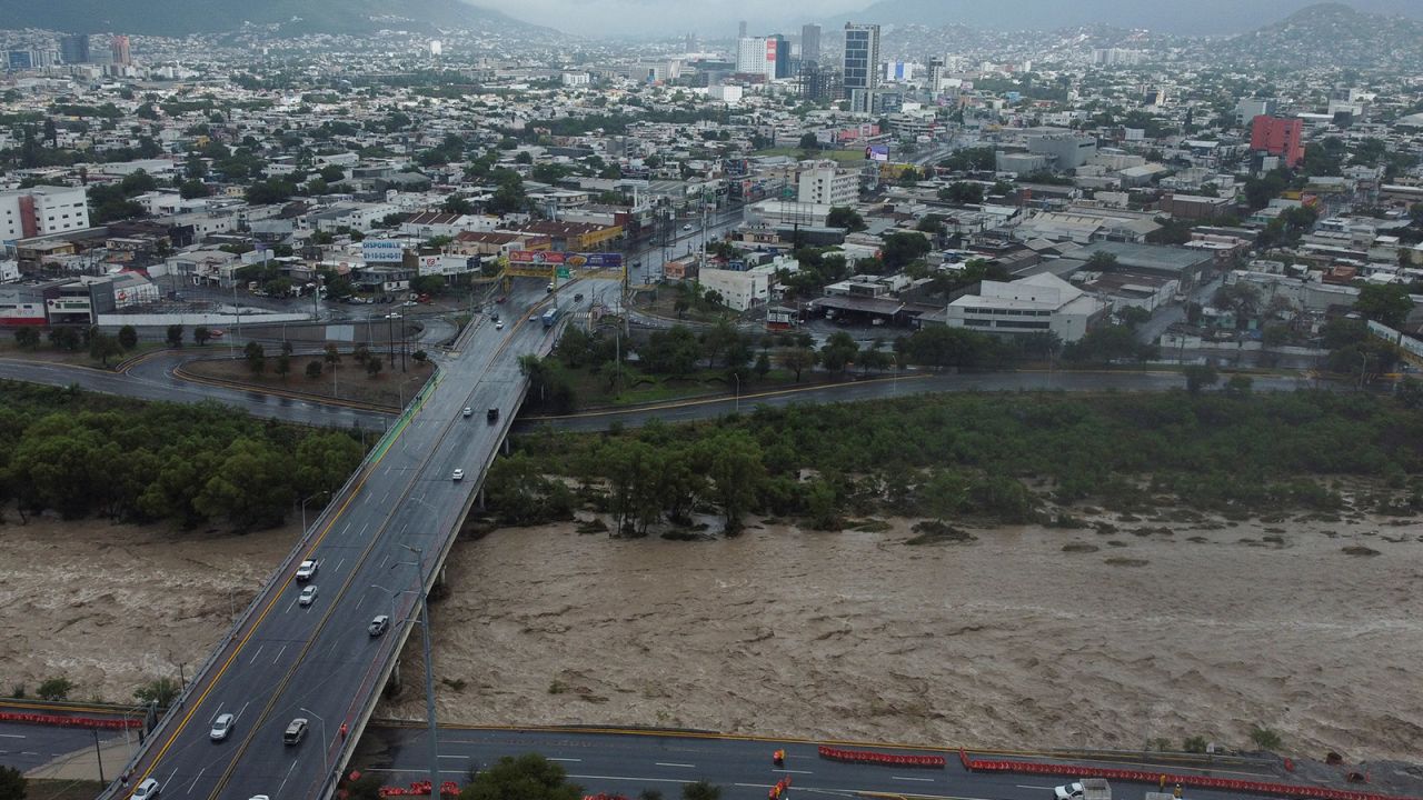 The Santa Catarina river, as tropical storm Alberto hits Monterrey, Mexico on June 20.