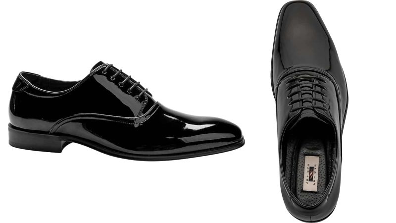 Joseph abboud black patent clearance dress shoe