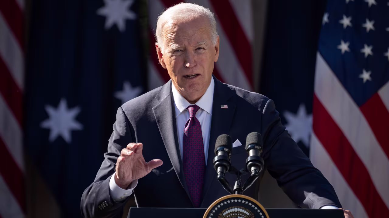 President Joe Biden holds a press conference with Prime Minister of Australia Anthony Albanese the Rose Garden at the White House on October 25, 2023 in Washington, DC. 