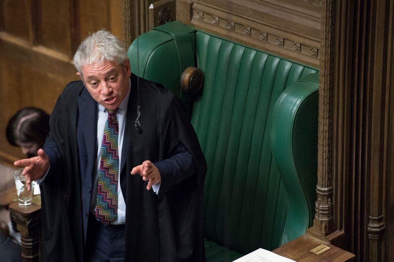 House speaker,?John Bercow, brings order to room.