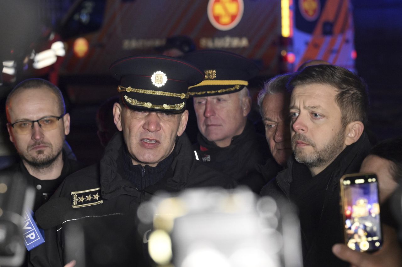 Czech police President Martin Vondrá?ek is seen at a press conference on Thursday.