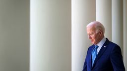 President Joe Biden arrives for an event in the Rose Garden of the White House April 21, 2023 in Washington, DC.