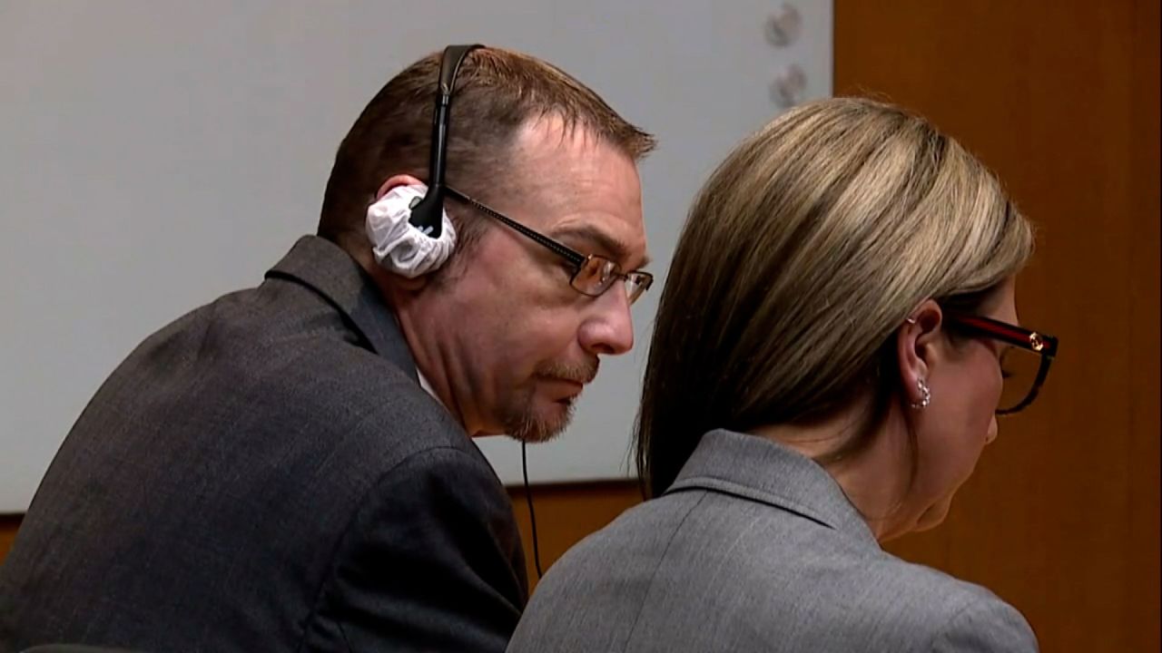 James Crumbley listens to the verdict being read on March 14. 