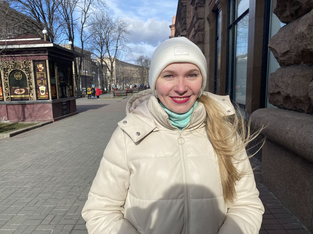 Tetyana Yevtushenko in Kyiv, Ukraine, on February 20.