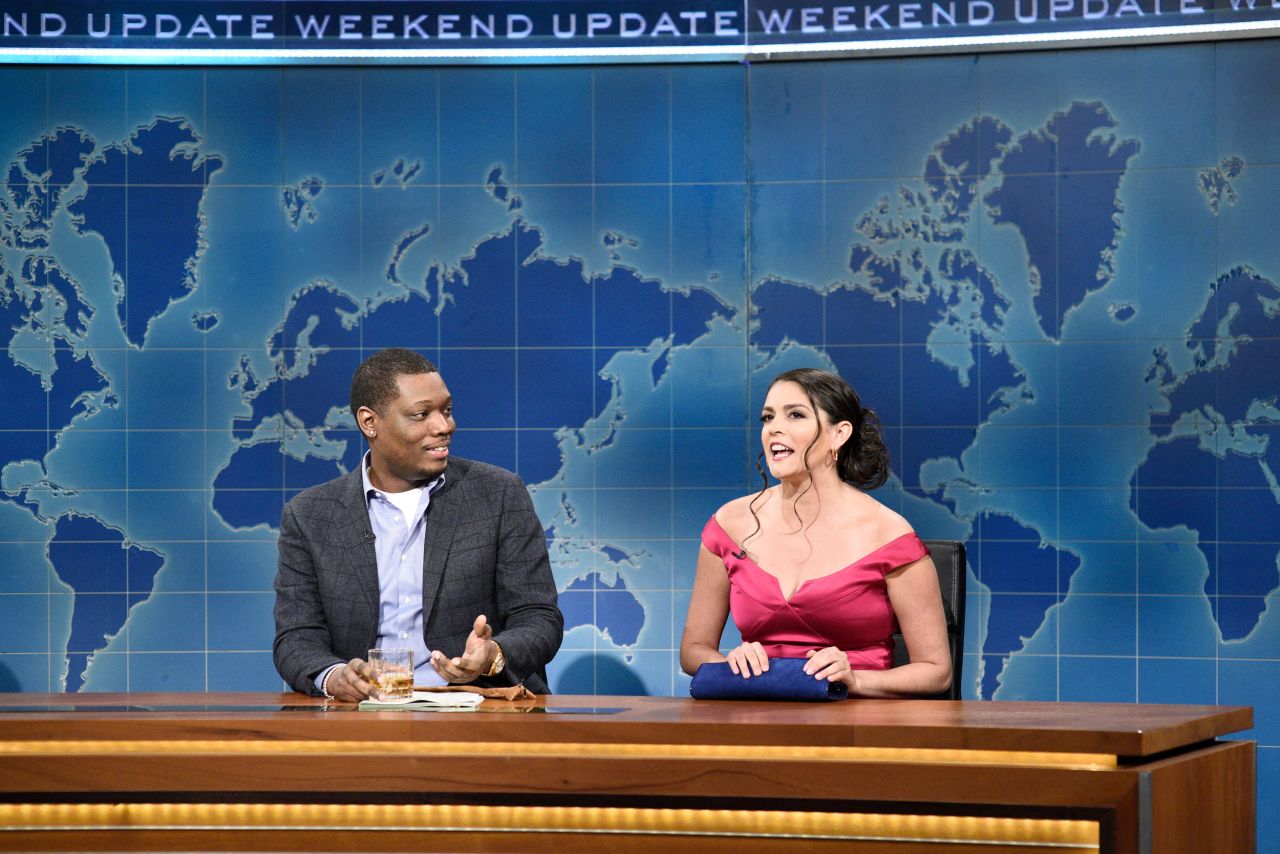 Michael Che and Cecily Strong during the March 7 episode of Saturday Night Live.