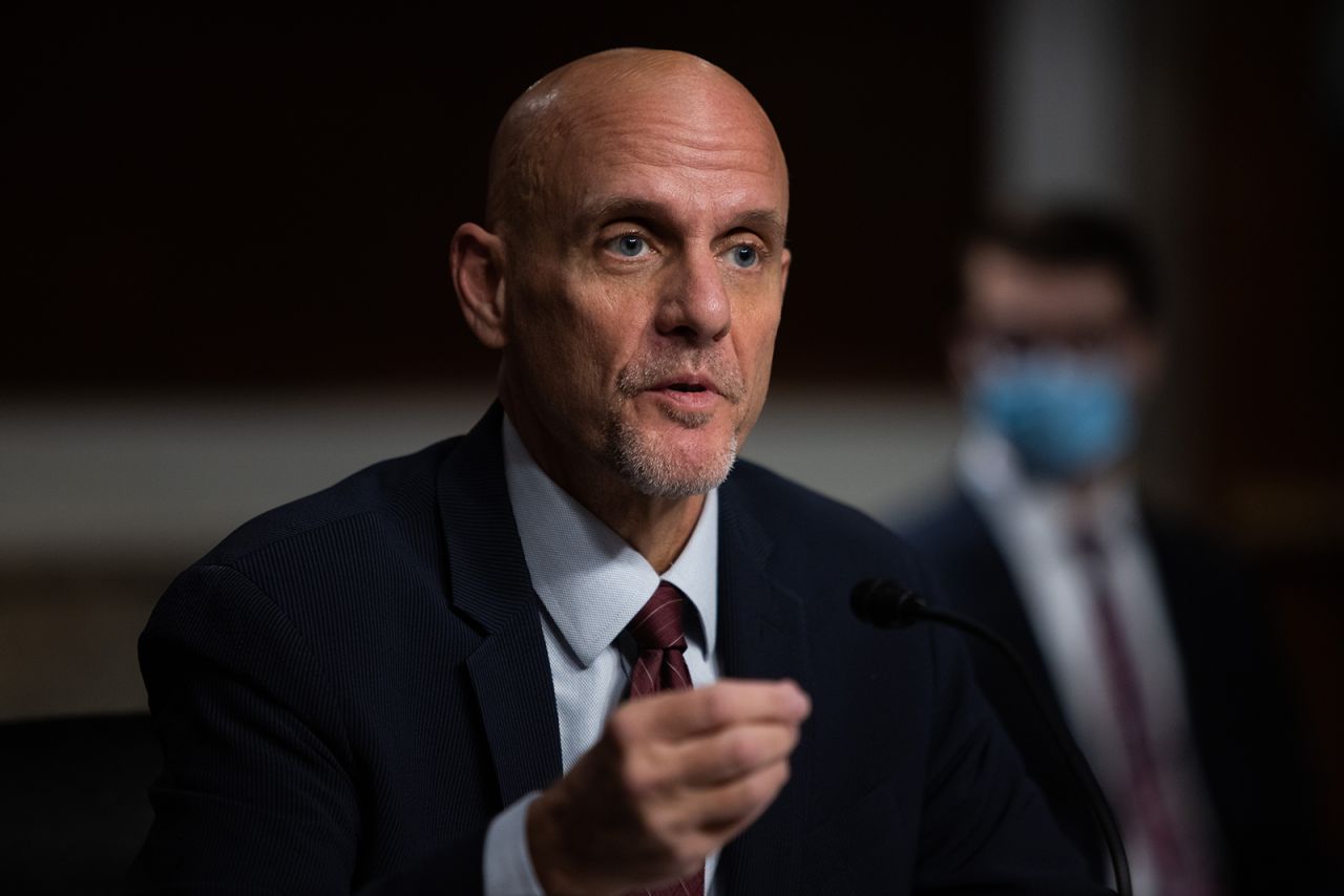 Dr. Stephen Hahn testifies during a US Senate Senate Health, Education, Labor, and Pensions Committee hearing to examine Covid-19 in Washington, on September 23.