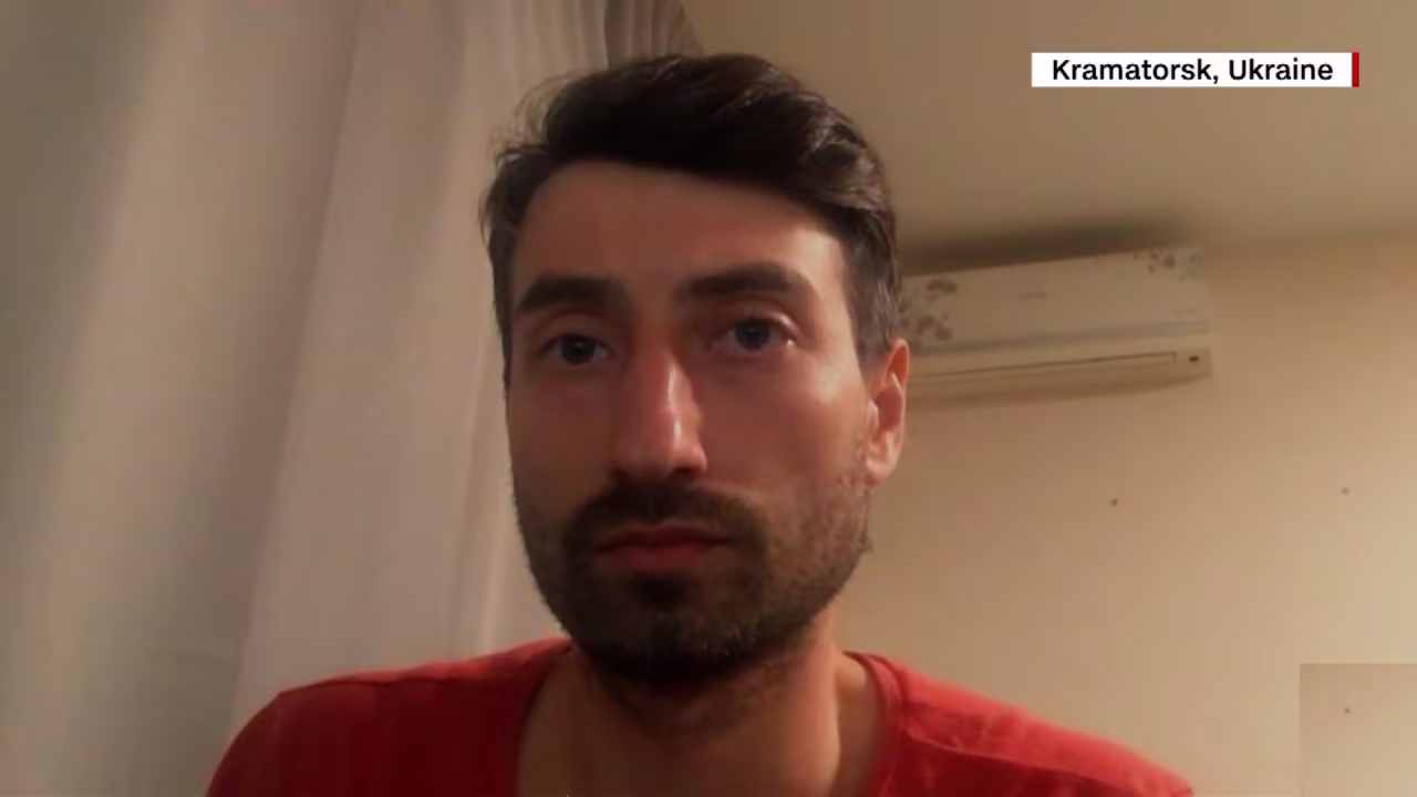 Ukrainian journalist Alex Merkulov speaks with CNN on Friday April 8. 