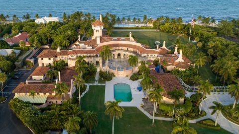 An aerial view of former President Donald Trump's Mar-a-Lago estate seen on August 10. 