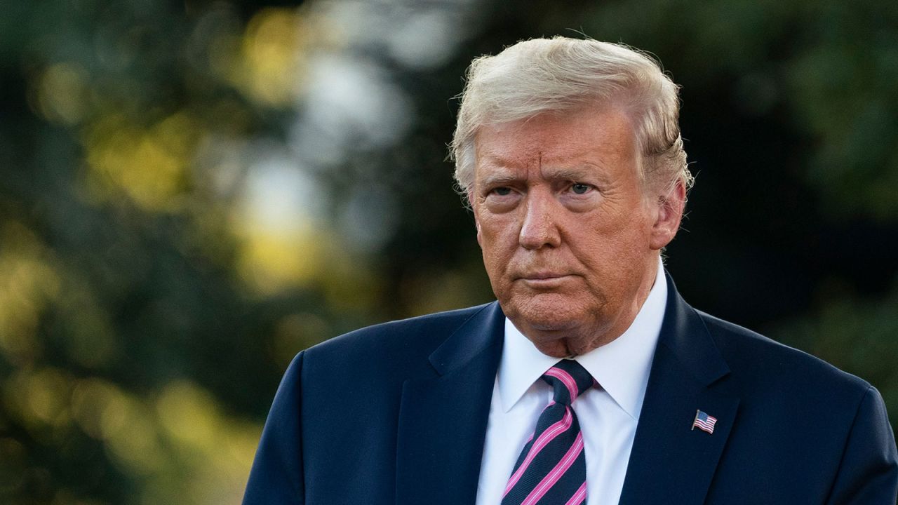 Then-President Donald Trump exits the Oval Office and walks to Marine One on the South Lawn of the White House in 2020.