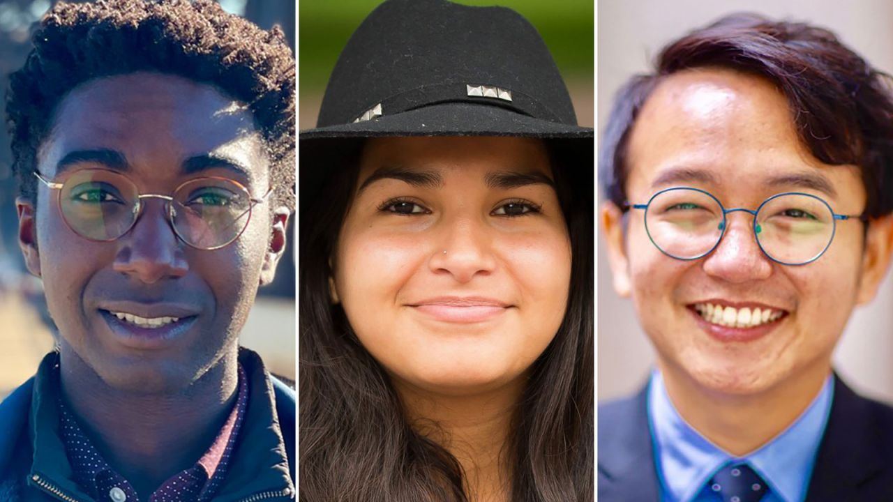 From left, Andrew Brennen, Cecilia Polanco and Thang Diep are three of the college graduates involved in the case.