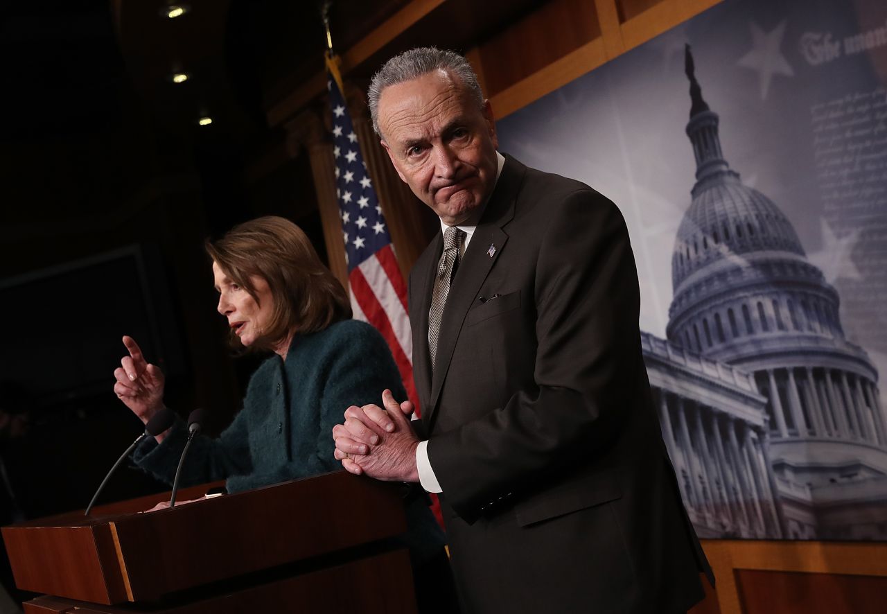 Senate Minority Leader Chuck Schumer (D-NY) and House Minority Leader Nancy Pelosi (D-CA)