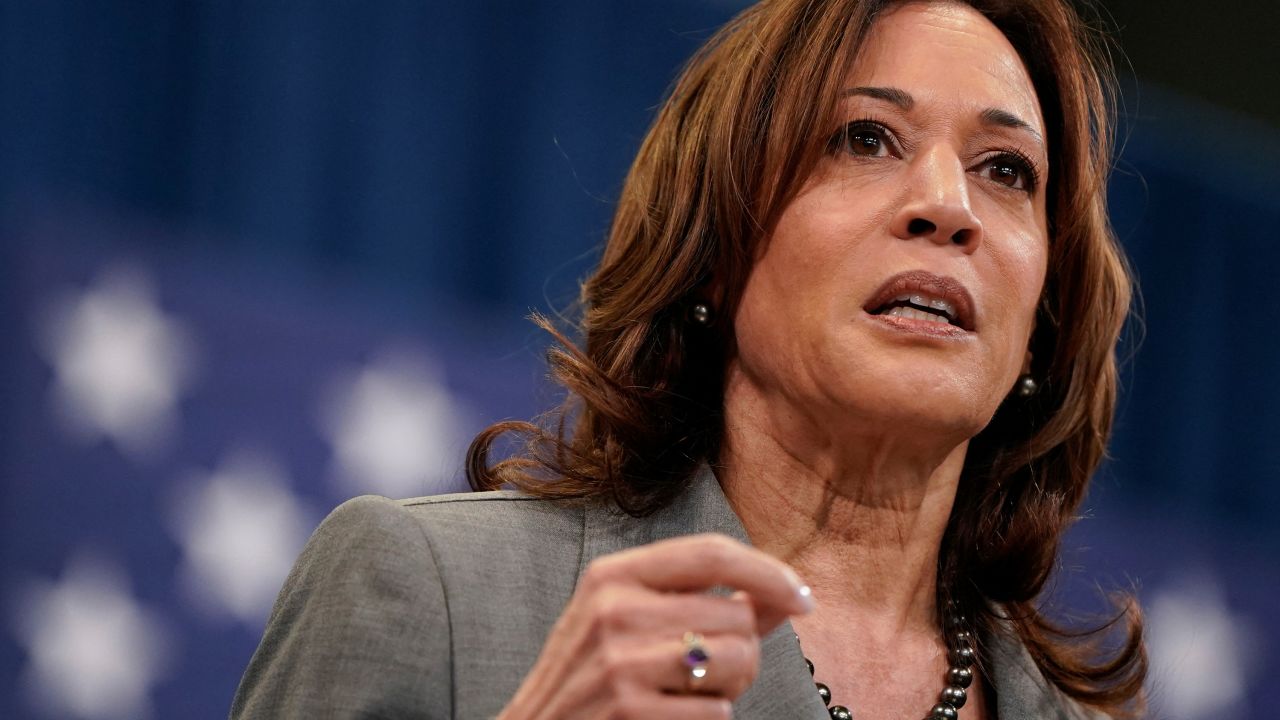 Vice President Kamala Harris speaks in Raleigh, North Carolina, in March.