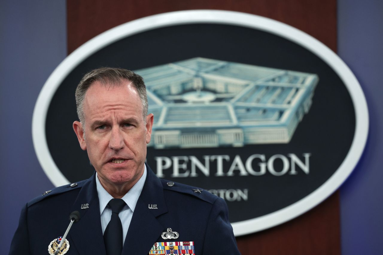 Pentagon press secretary Brig. Gen. Pat Ryder speaks during a news briefing on September 6.