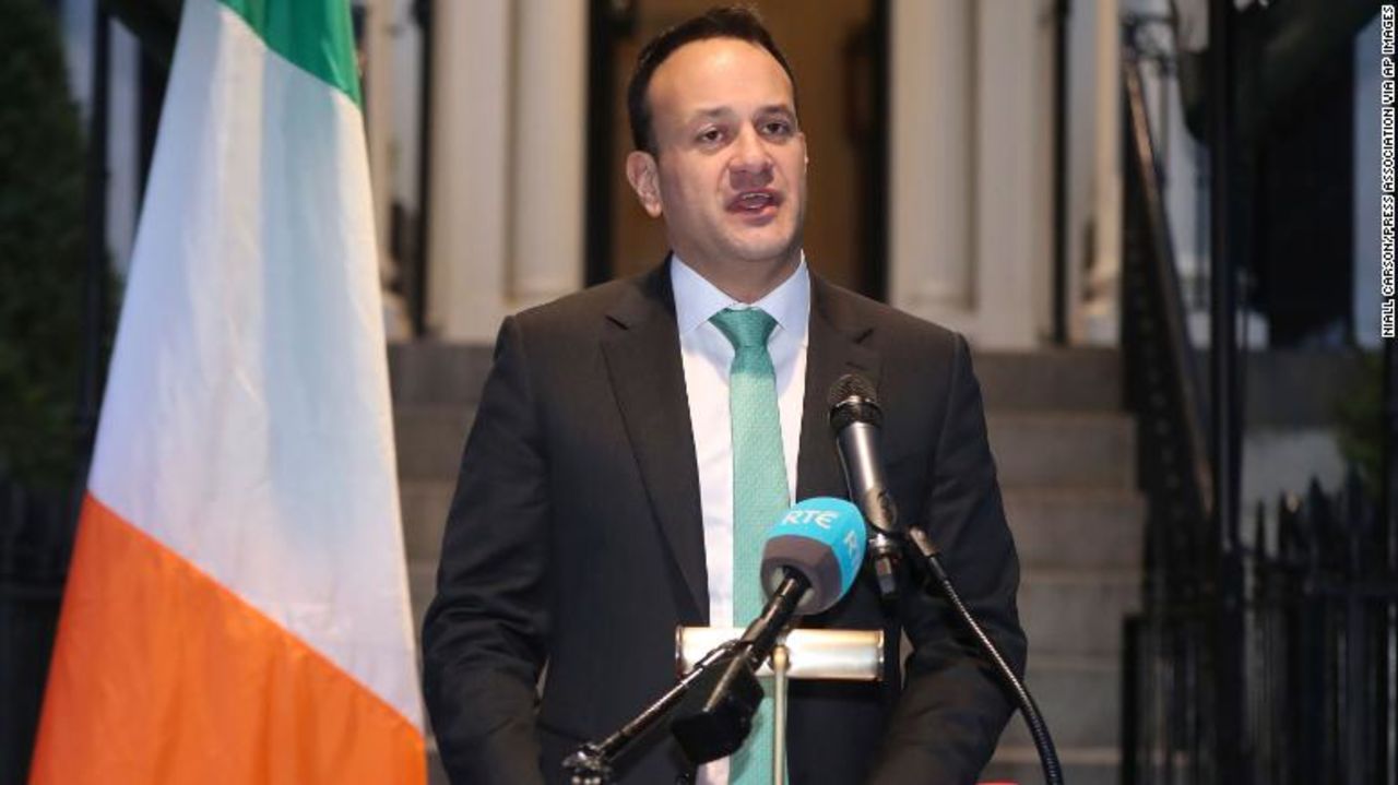 Ireland's Taoiseach Leo Varadkar speaks at Blair House in Washington, D.C. on Thursday.