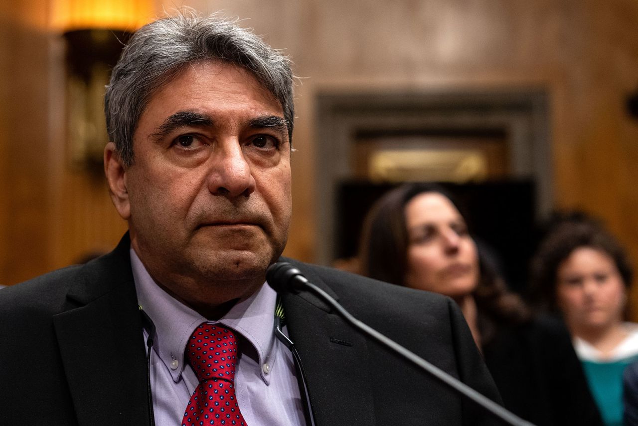 Boeing engineer Sam Salehpour arrives for a Senate Homeland Security and Governmental Affairs subcommittee on investigations hearing on April 17.