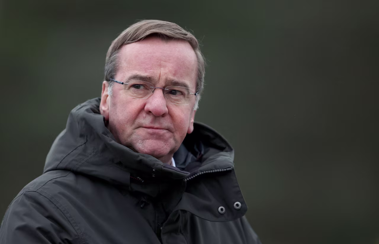 German Defense Minister Boris Pistorius pays his first visit to troops of the German armed forces at a military training area in Altengrabow, Germany, on January 26. 