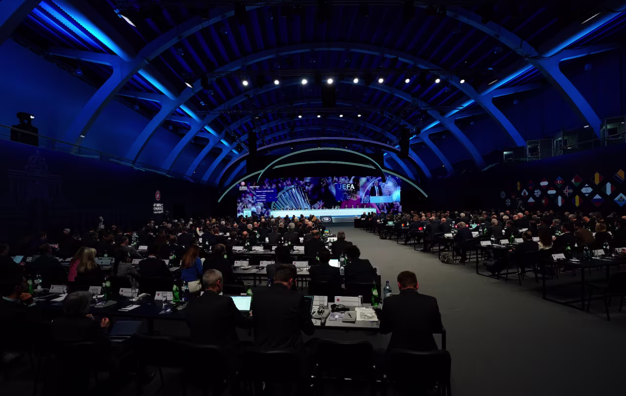 A general view of the 47th UEFA Ordinary Congress meeting in Lisbon on Wednesday.
