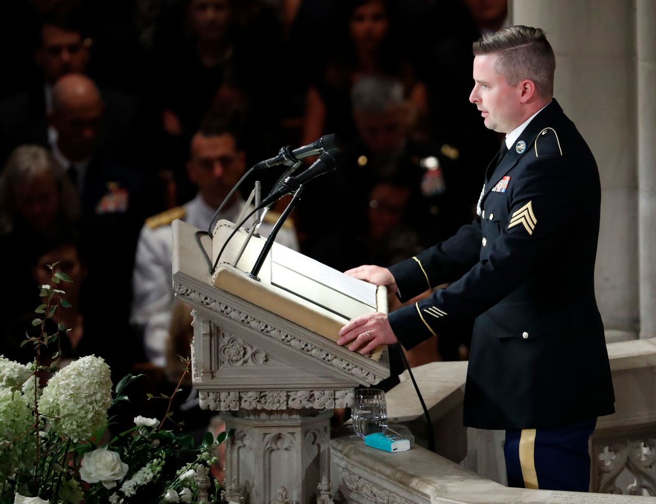 Jimmy McCain at a memorial service for his father, Sen. John McCain at Washington National Cathedral in Washington, DC, in 2018.