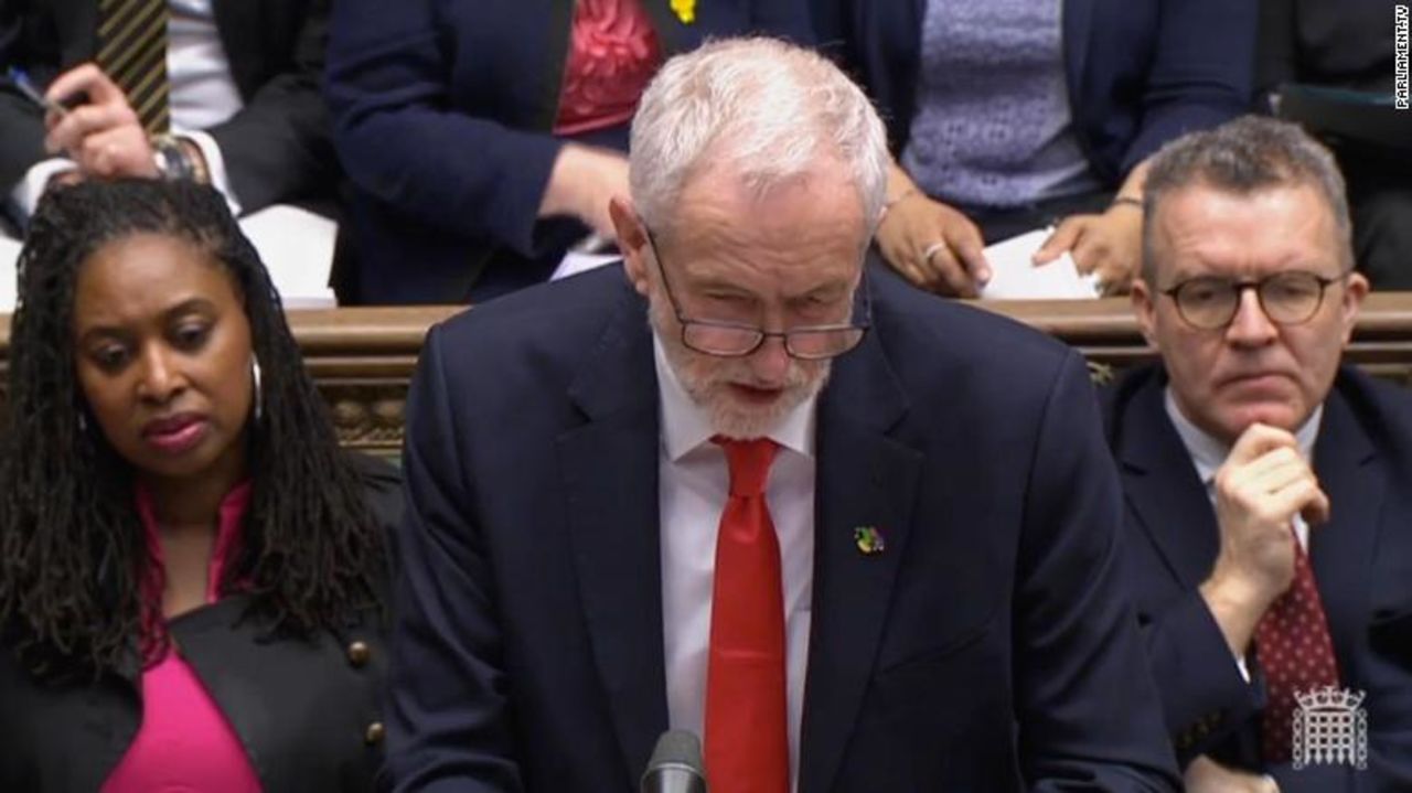 Jeremy Corbyn, leader of the opposition Labour Party, in Parliament on Wednesday lunchtime. 