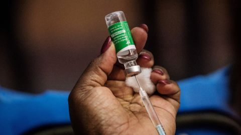 A nurse prepares a dose of the Oxford/AstraZeneca Covid-19 vaccine in Nairobi, Kenya, on April 21.