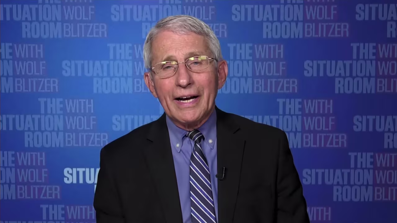 National Institute of Allergy and Infectious Diseases Director Dr. Anthony Fauci speaks during an interview on April 12.