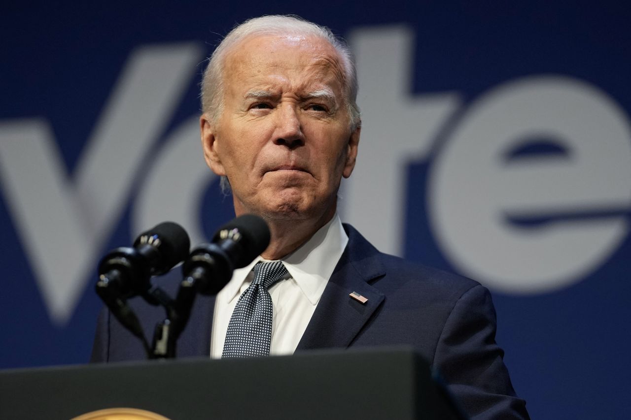 US President Joe Biden speaks on economics during the Vote To Live Properity Summit at the College of Southern Nevada in Las Vegas, Nevada, on July 16.