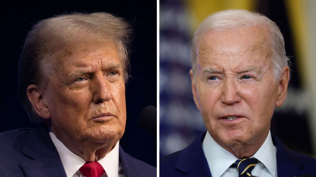 Former President Donald Trump and President Joe Biden.