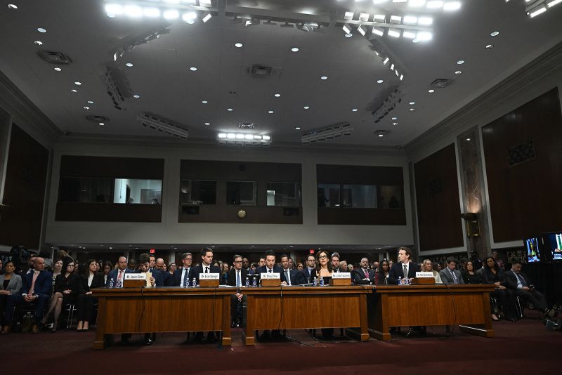 January 31, 2024: CEOs Of Meta, X, Discord, TikTok And Snap Testify ...