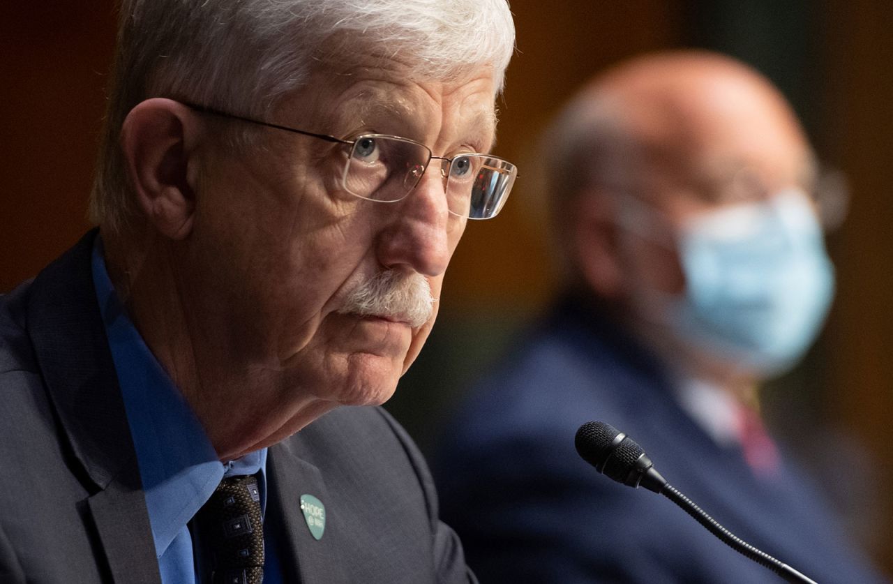 Dr. Francis Collins, Director of the National Institutes of Health testifies during a US Senate Appropriations subcommittee hearing on July 2 on Capitol Hill in Washington.